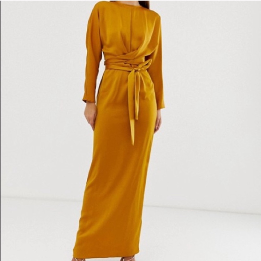 ASOS DESIGN maxi dress batwing sleeve /wrap waist